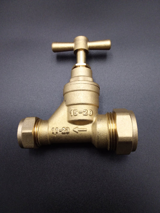 20 x 15mm compression stop tap