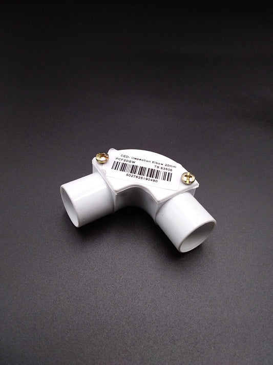 20mm Conduit insp bend white