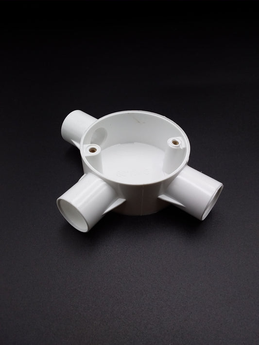 20mm Conduit 3way box white