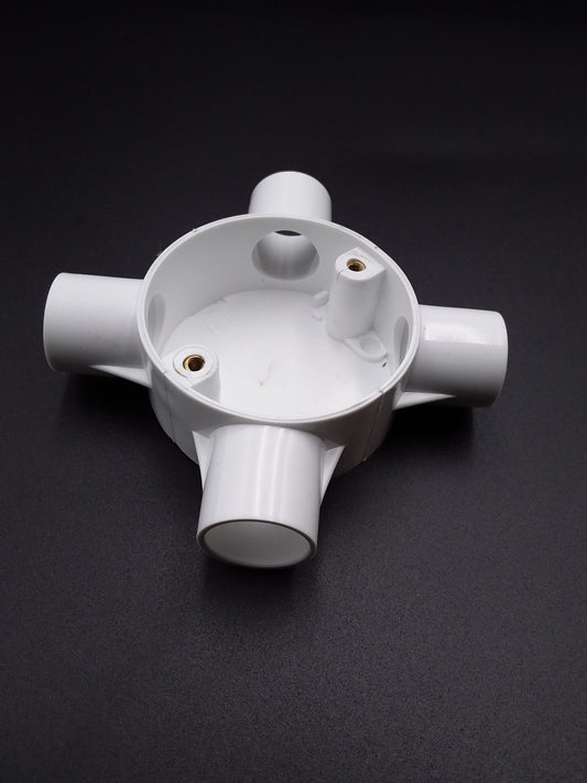 20mm Conduit 4way box white