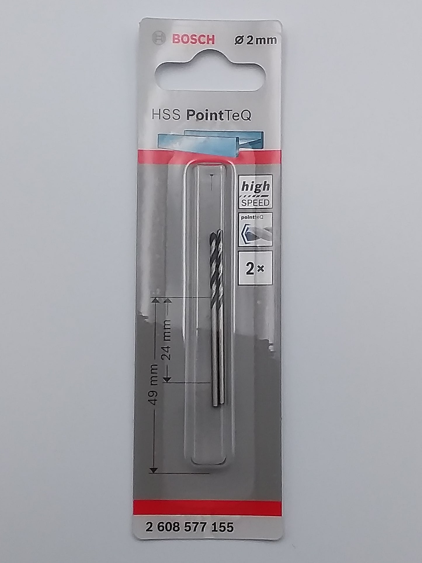 2mm Metal drill bit (pk2)