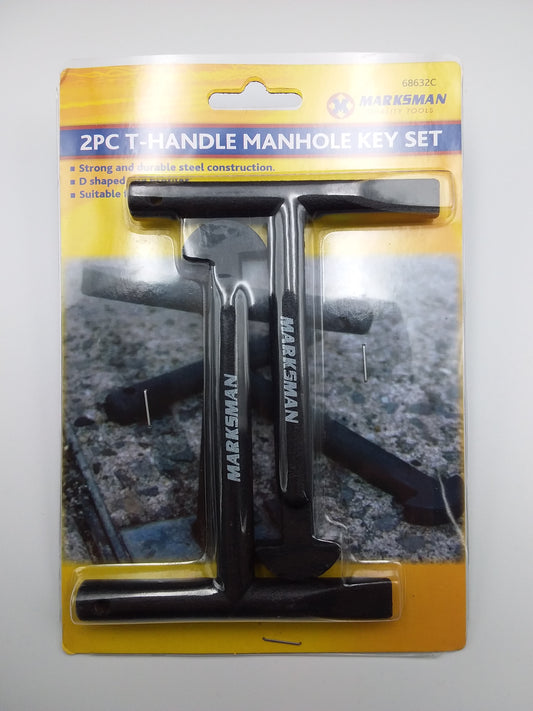 2Pc T-Handle manhole key set