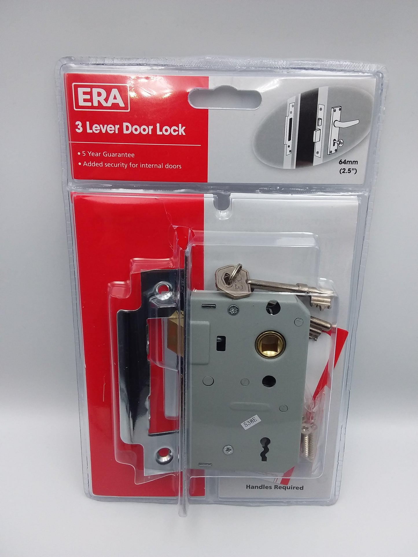 3 Lever sash lock 63mm