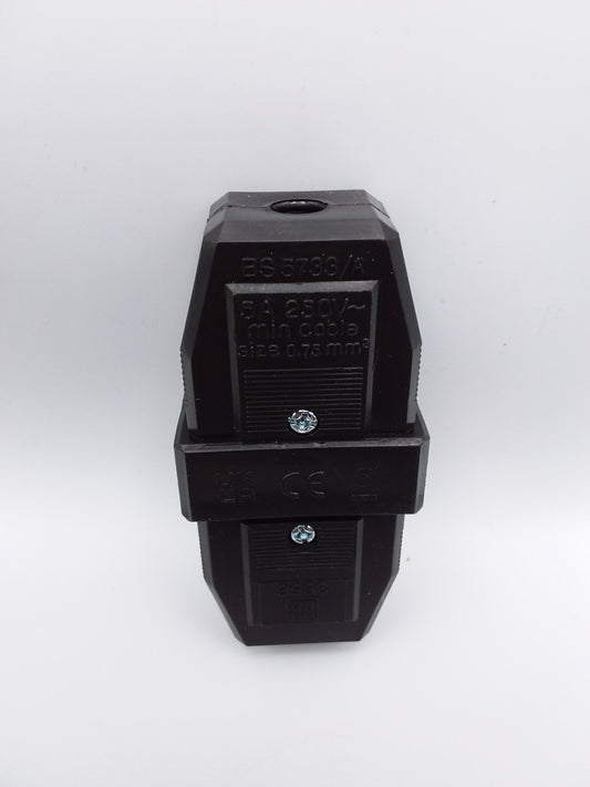 3 Pin flex connector 5Amp black