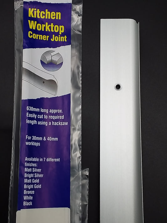 40mm Worktop corner joint silve