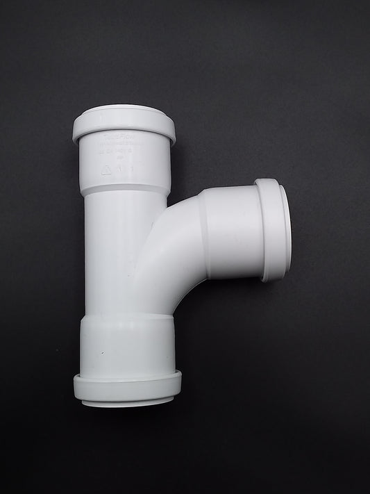 40mm p/f equal tee white qty1