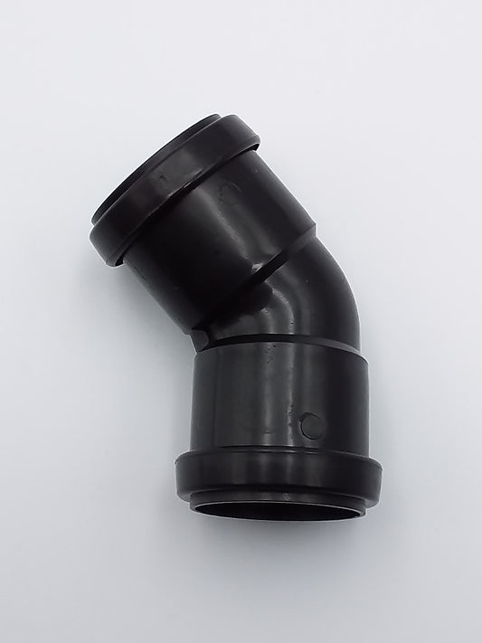 40mm p/f 45 bend black qty1