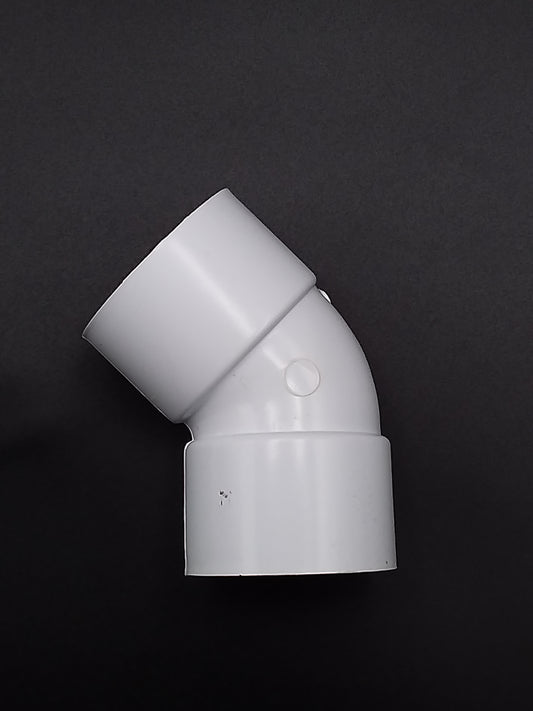 40mm s/w 45 deg bend white qty1