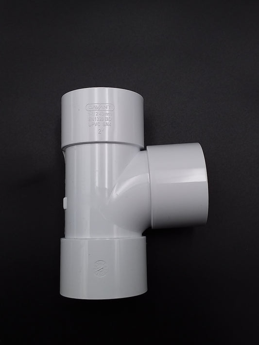 40mm s/w equal tee white qty1
