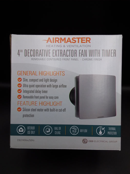 4" Extractor Fan timer chrome