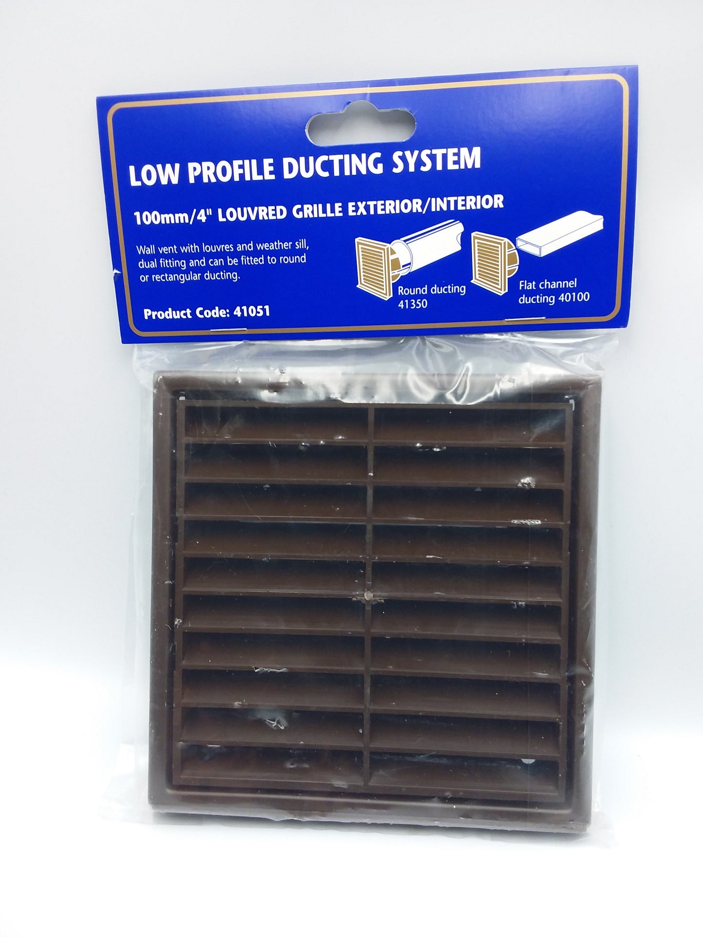 4" Fan fixed vent brown