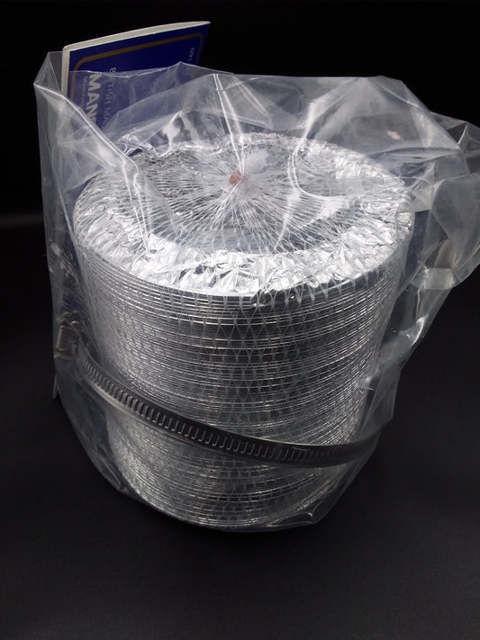 4" x 3mt Aluminium ducting with hos clip
