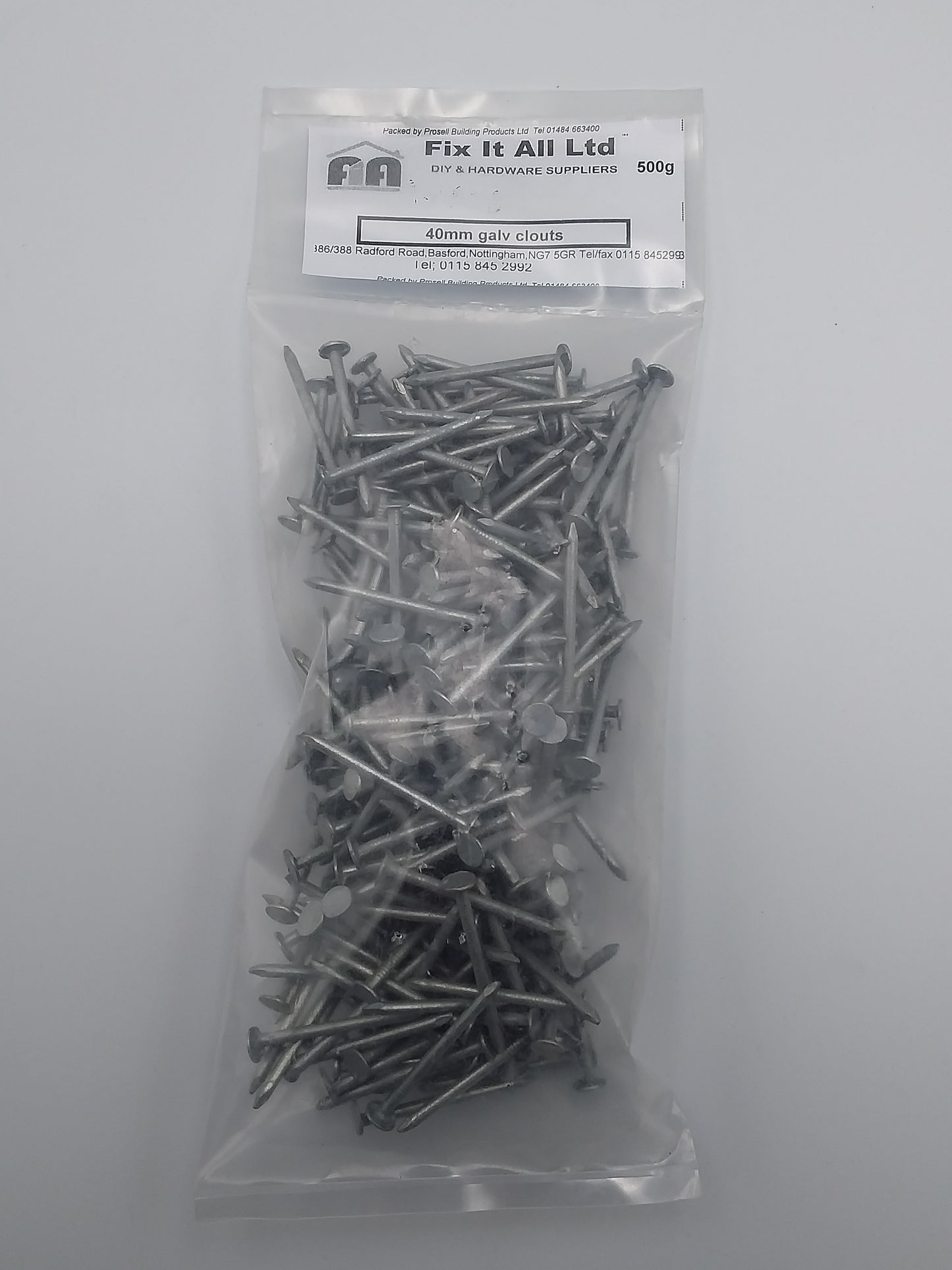 40mm Galvanized clout nails 500g