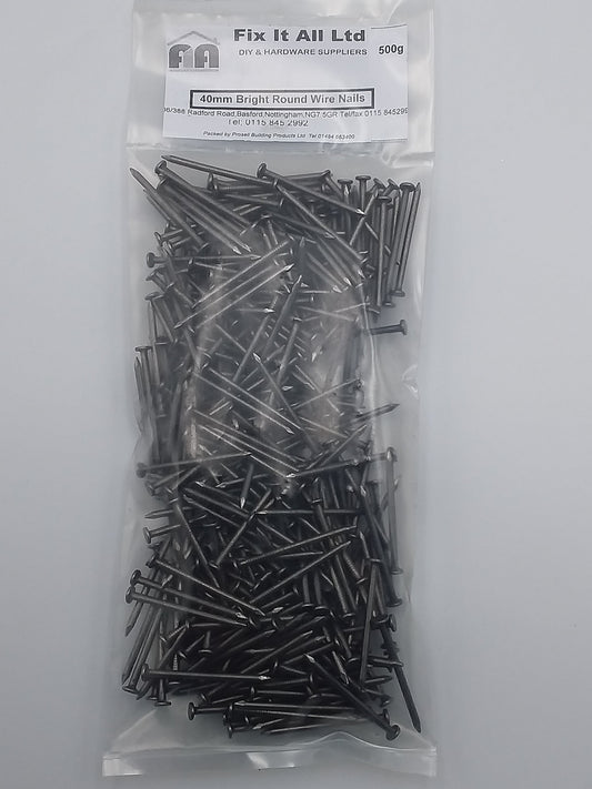 40mm Round wire nails 500g