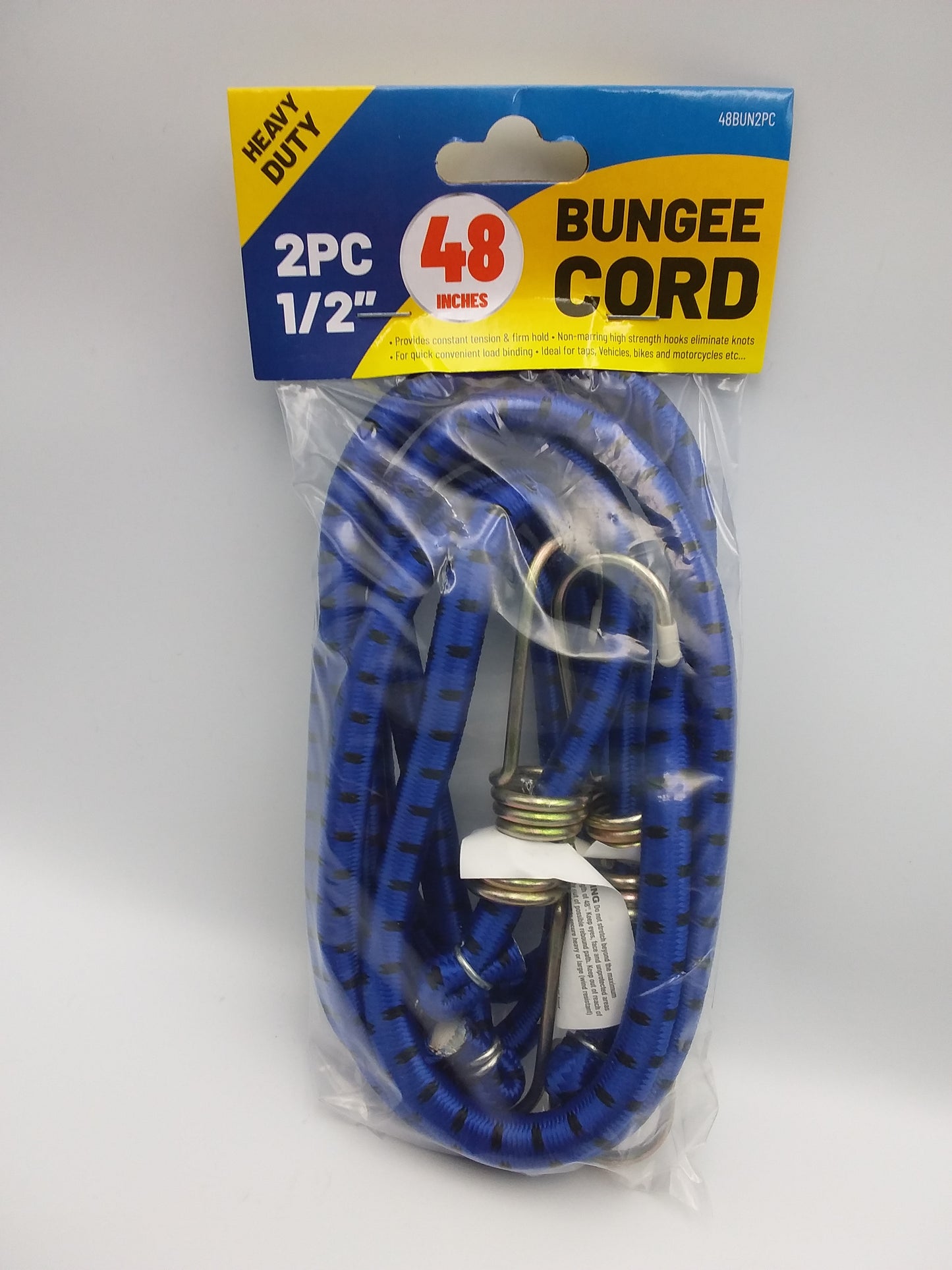 48" Bungee cord blue Pk2