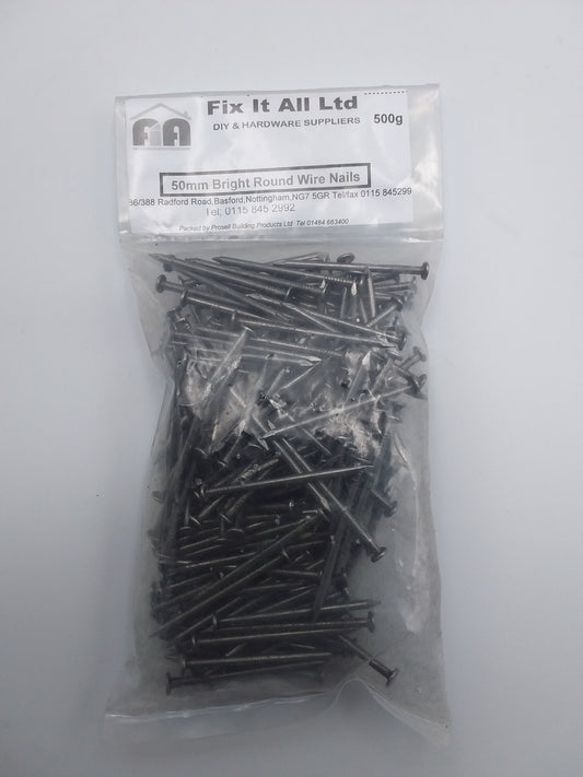 50mm Round wire nails 500g