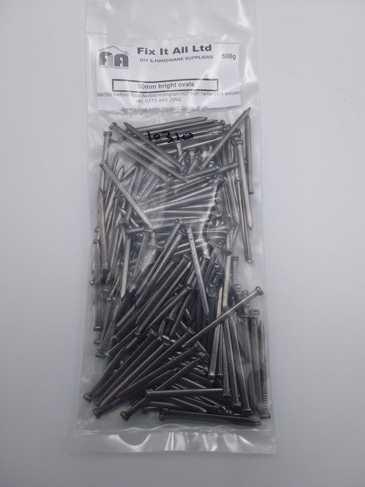 50mm Bright oval nails 500g