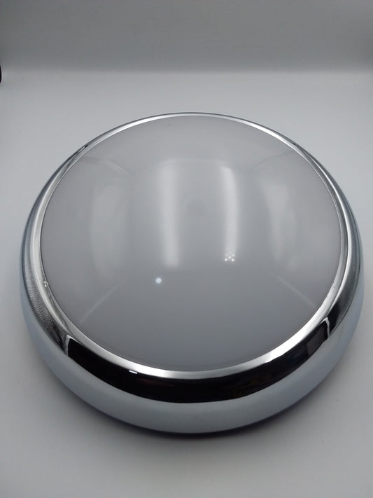 8W LED Circular light chrome IP65