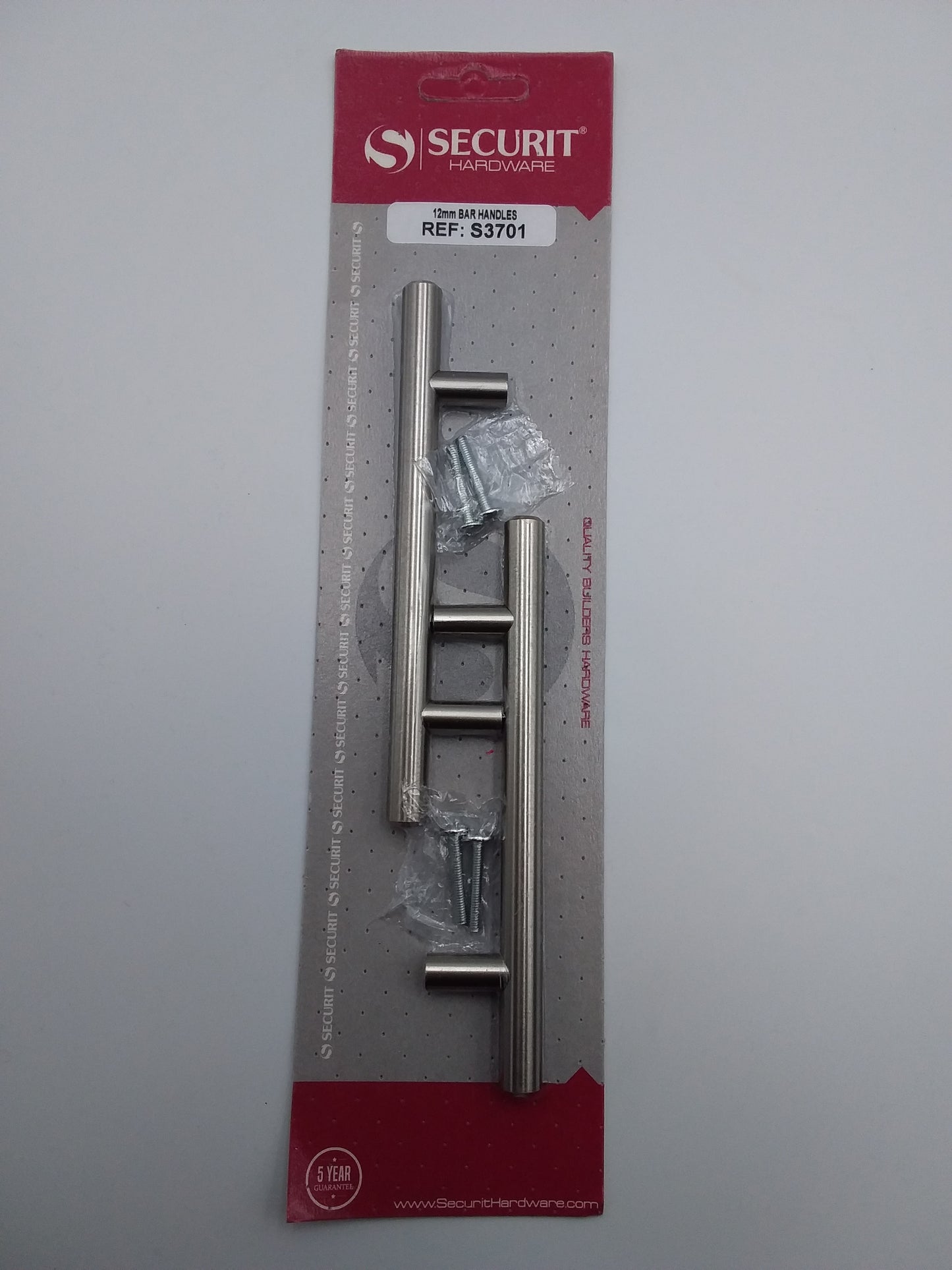 Bar handle satin chrome 96mm pk2