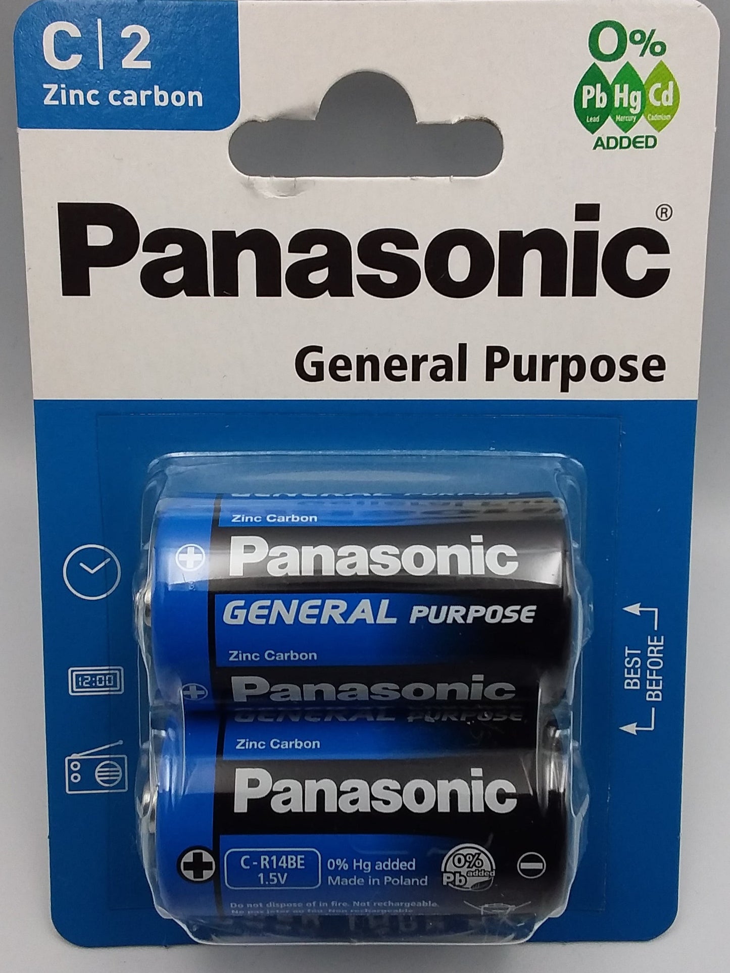 C-size/R14 pansonic batteries Pk2