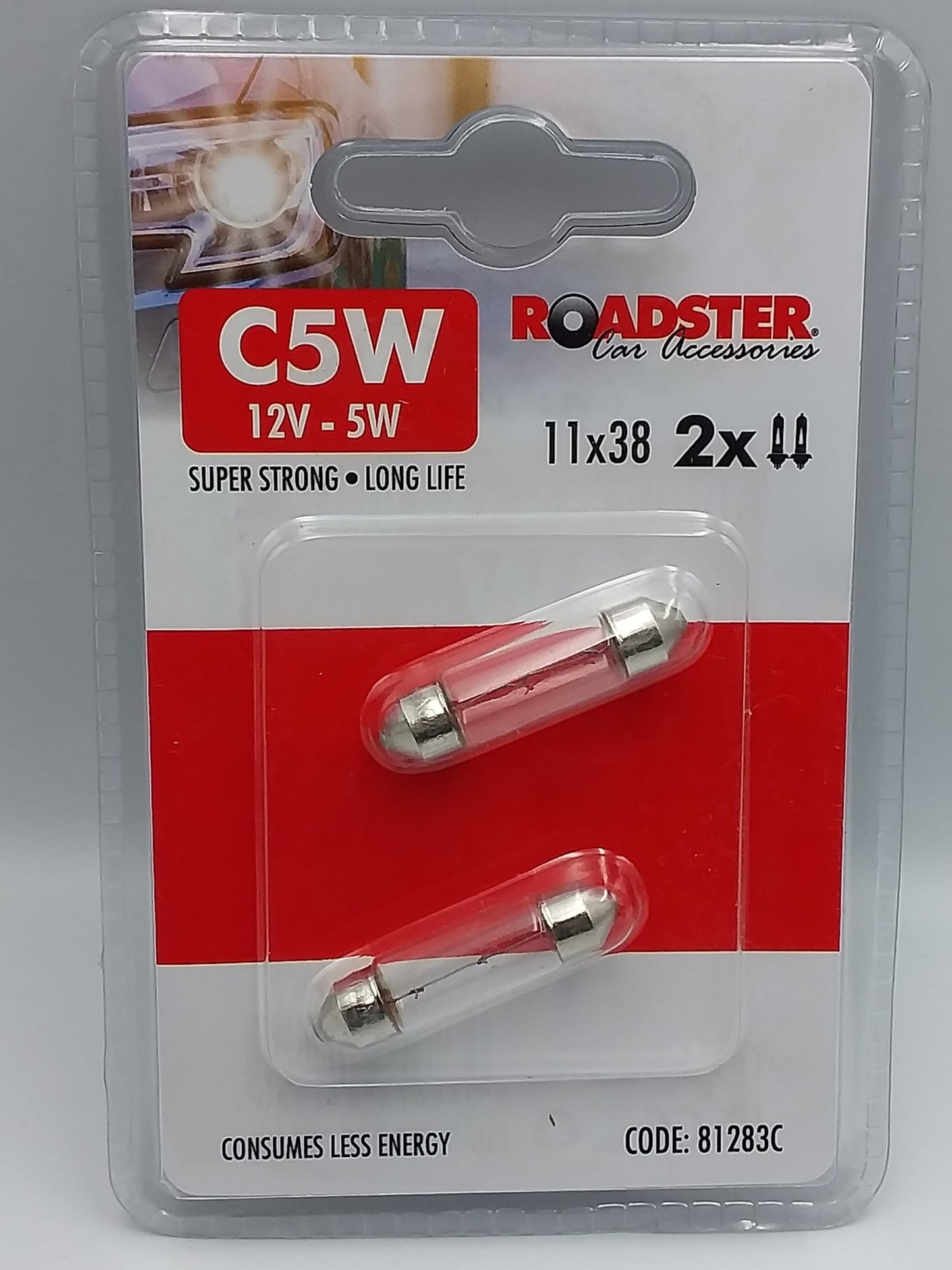 Number plate bulbs 5W 38mm pk2