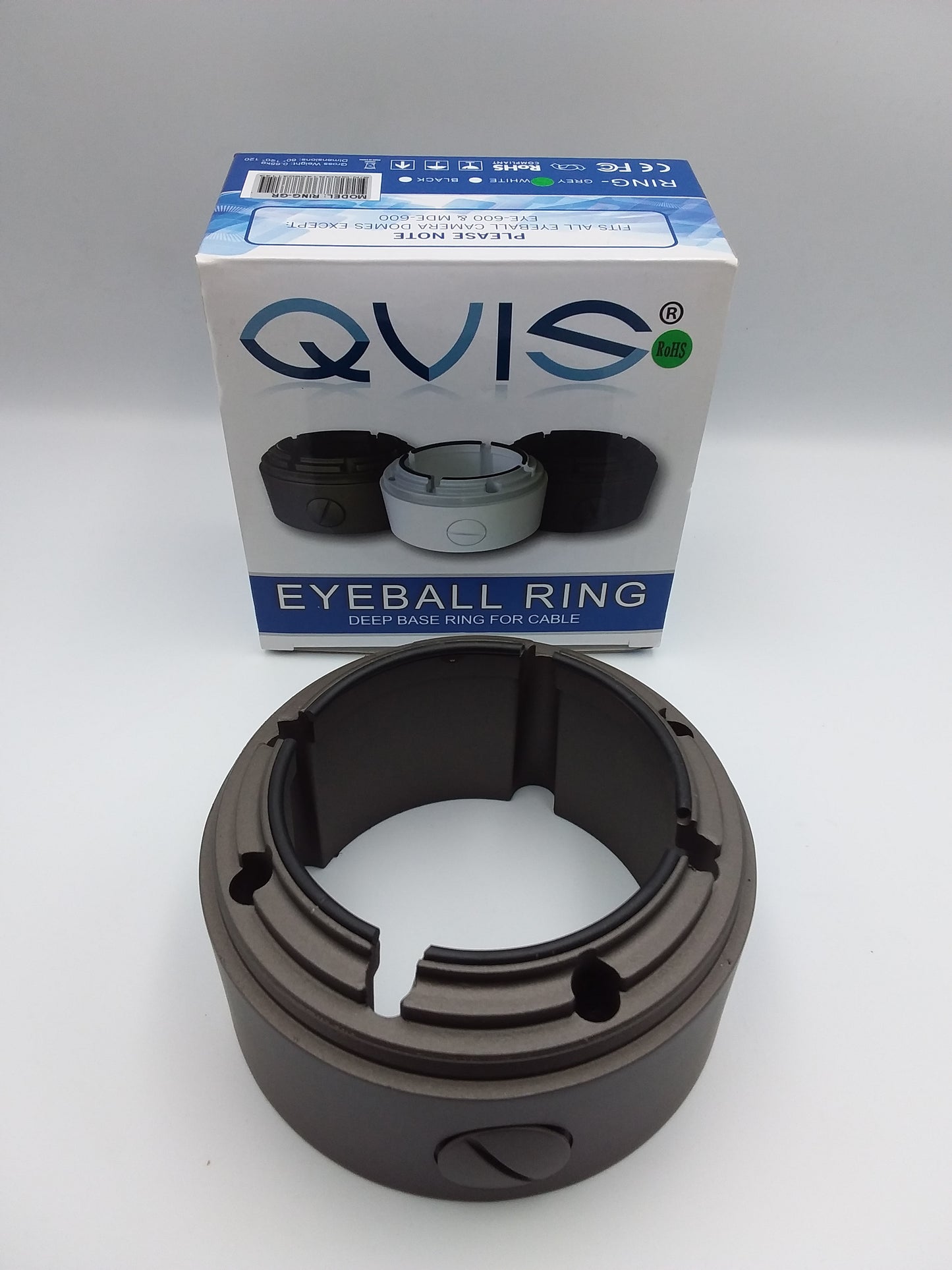 Dome camera deep base ring grey