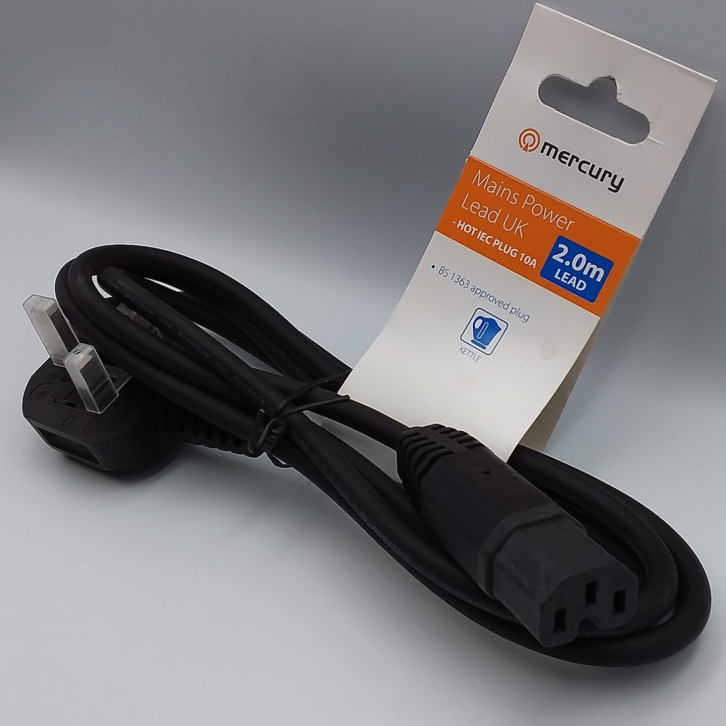 Computer power lead 2mt