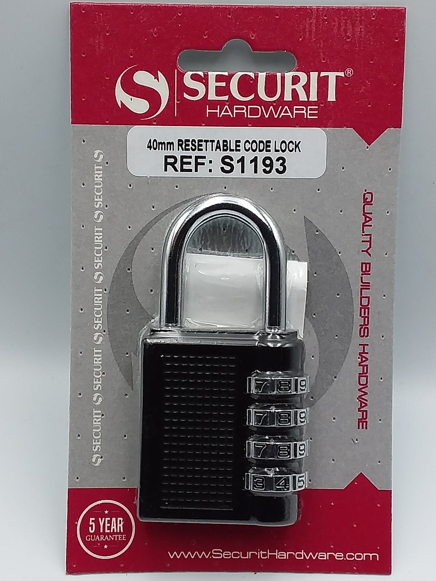 Combination padlock 4 dig large