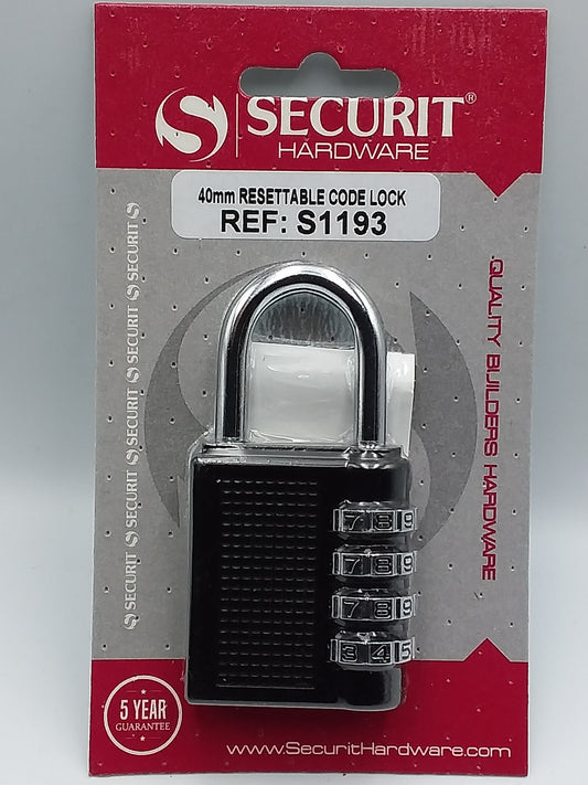 Combination padlock 4 dig large