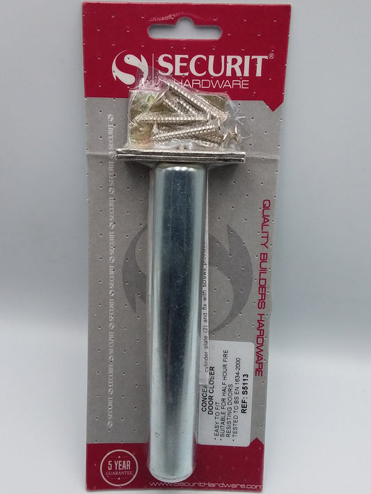 Concealed door closer silver 140mm