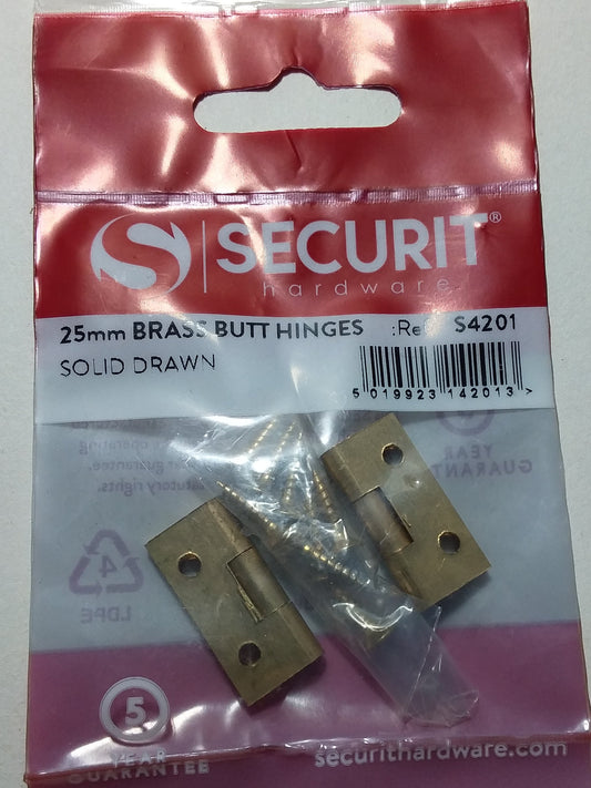 1" Hinges brass Pk2