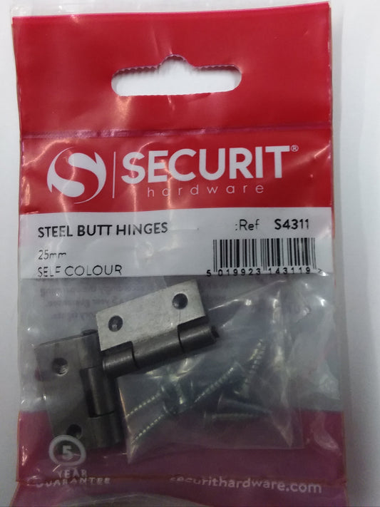 1" Hinges silver Pk2