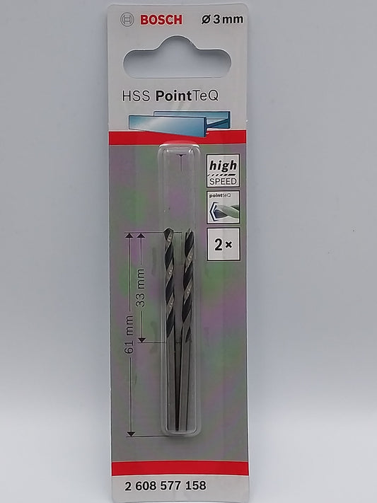 3mm Metal drill bit pk2