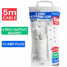 4Gang x 5mt Extension lead