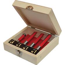 4Pc router Bit set 1/2" x 12.7 x 50mm & 63mm - 1/4" x 12.7mm x 25.4mm