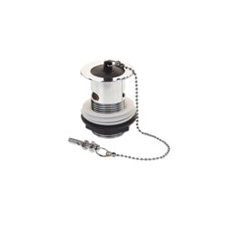 Basin waste slotted with plastic plug