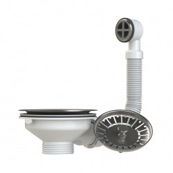 Basket strainer round overflow