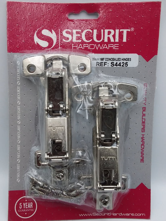35mm Cabinet hinges 165dg Pk2