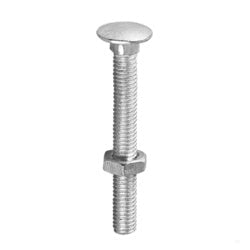 M6 x 75mm Carriage nut & bolt qty1