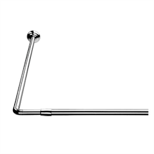 Corner curtain rod chrome