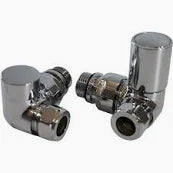 Corner valve set chrome