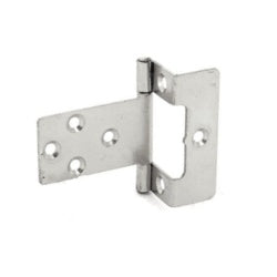 Cranked hinges 50mm silver pk2