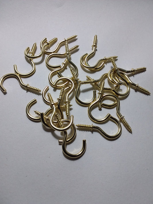 1" Cup hook brass pk16