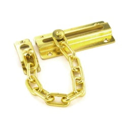 Door security chain brass