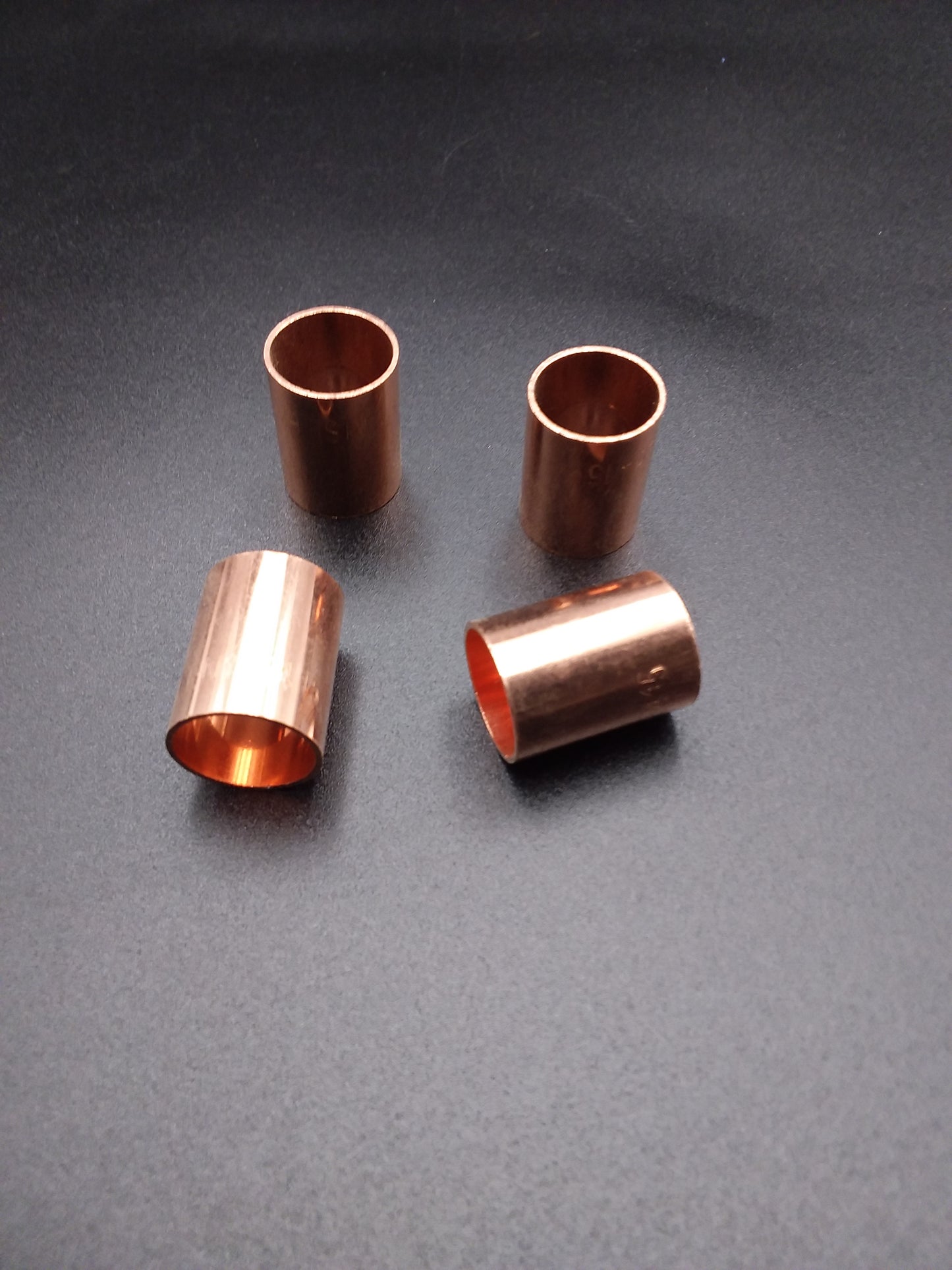 Copper end feed slip couplings.