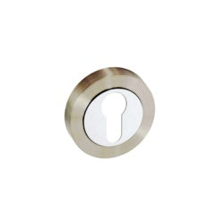 Euro escutcheon chrome & s/steel set
