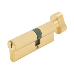 50 x 50mm T/Turn Euro cylinder brass