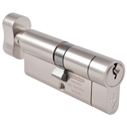 50 x 50mm T/Turn Euro cylinder nickel