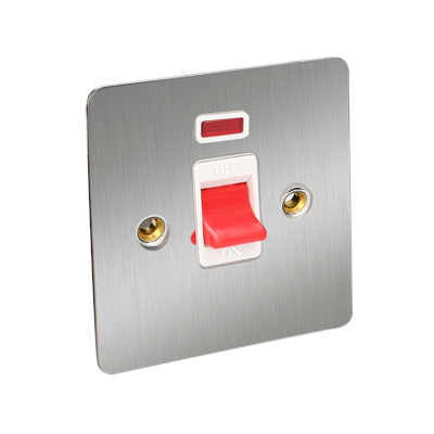 1G Cooker switch 45Amp flat s/c/w