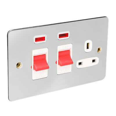 2G Cooker socket flat c/w